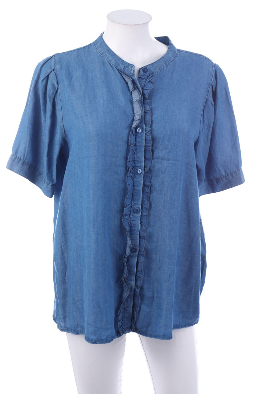 Ohne Label - Kurzarm-Bluse - L