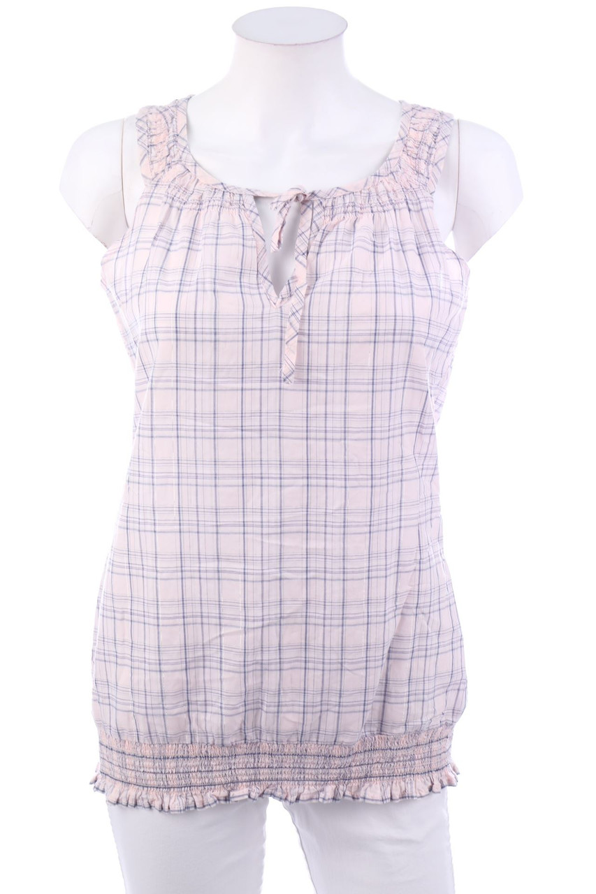 SECONDHAND - Top aus Baumwolle mit Karo-Muster - S