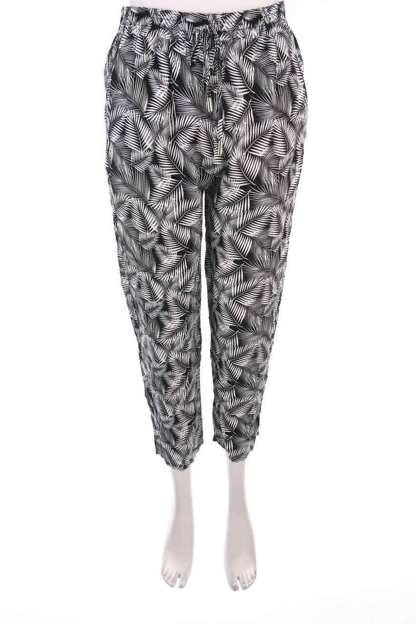 Chicorée - Jogger-Hose mit Blumen-Print aus Viskose - M