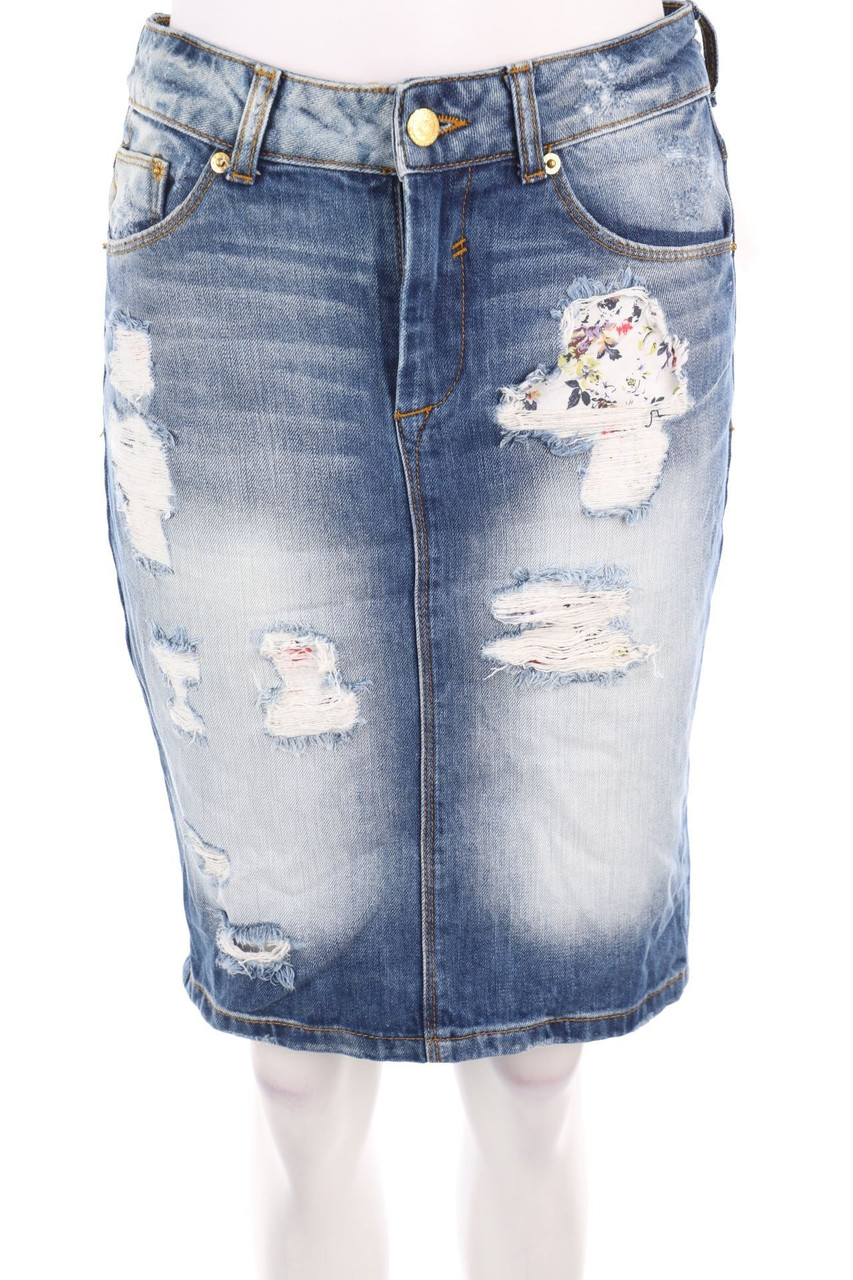 promod - Jeansrock im Destroyed Look - D 36-38