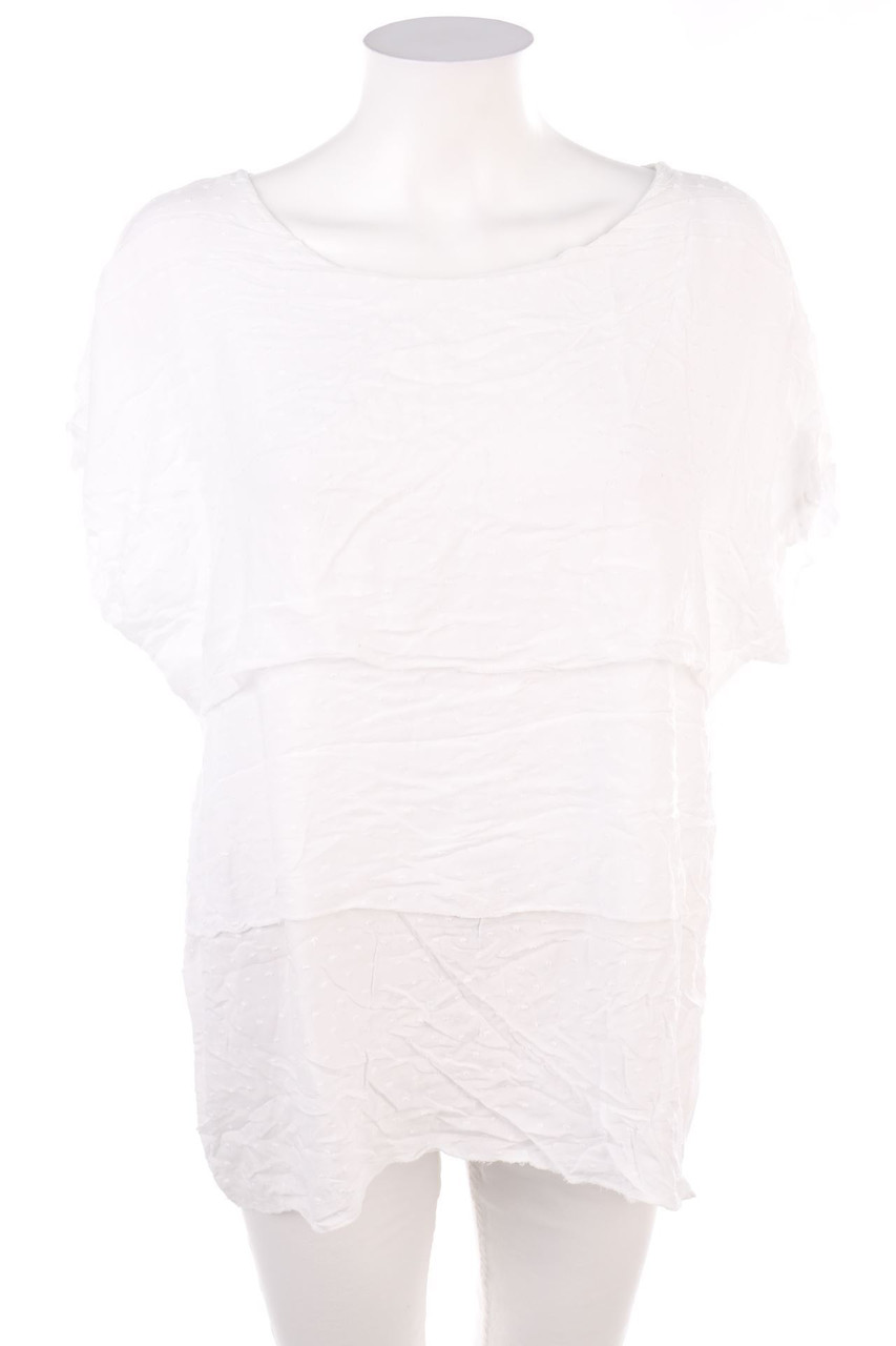 SARAH - Kurzarm-Bluse im Layer Look - D 46-48