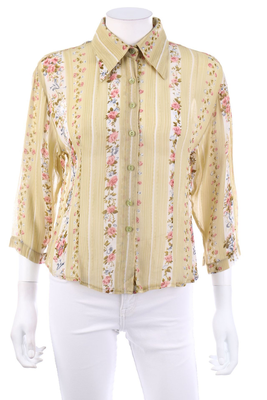 SABRA - Hemd-Bluse mit Blumen-Print - D 36