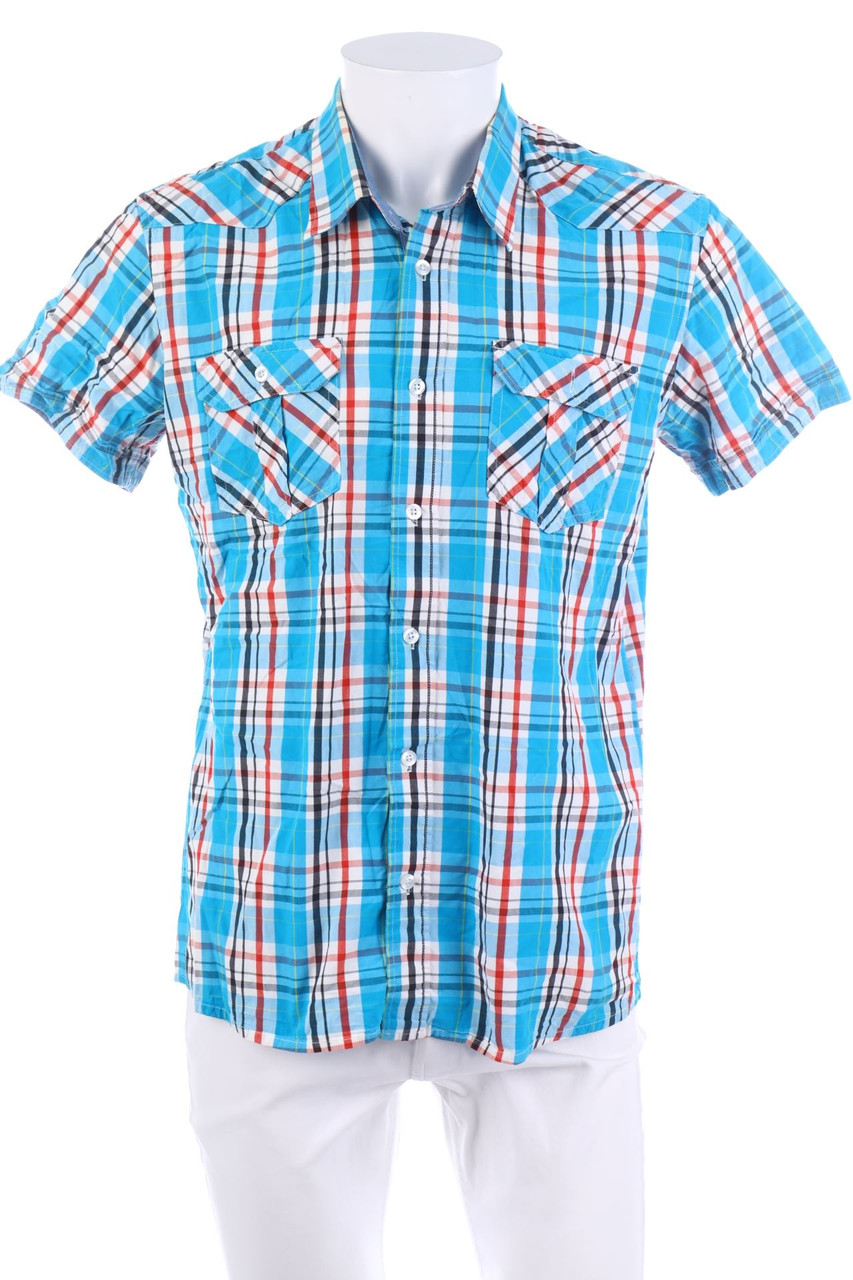 SMOG - Kurzarm-Hemd mit Karo-Muster - L