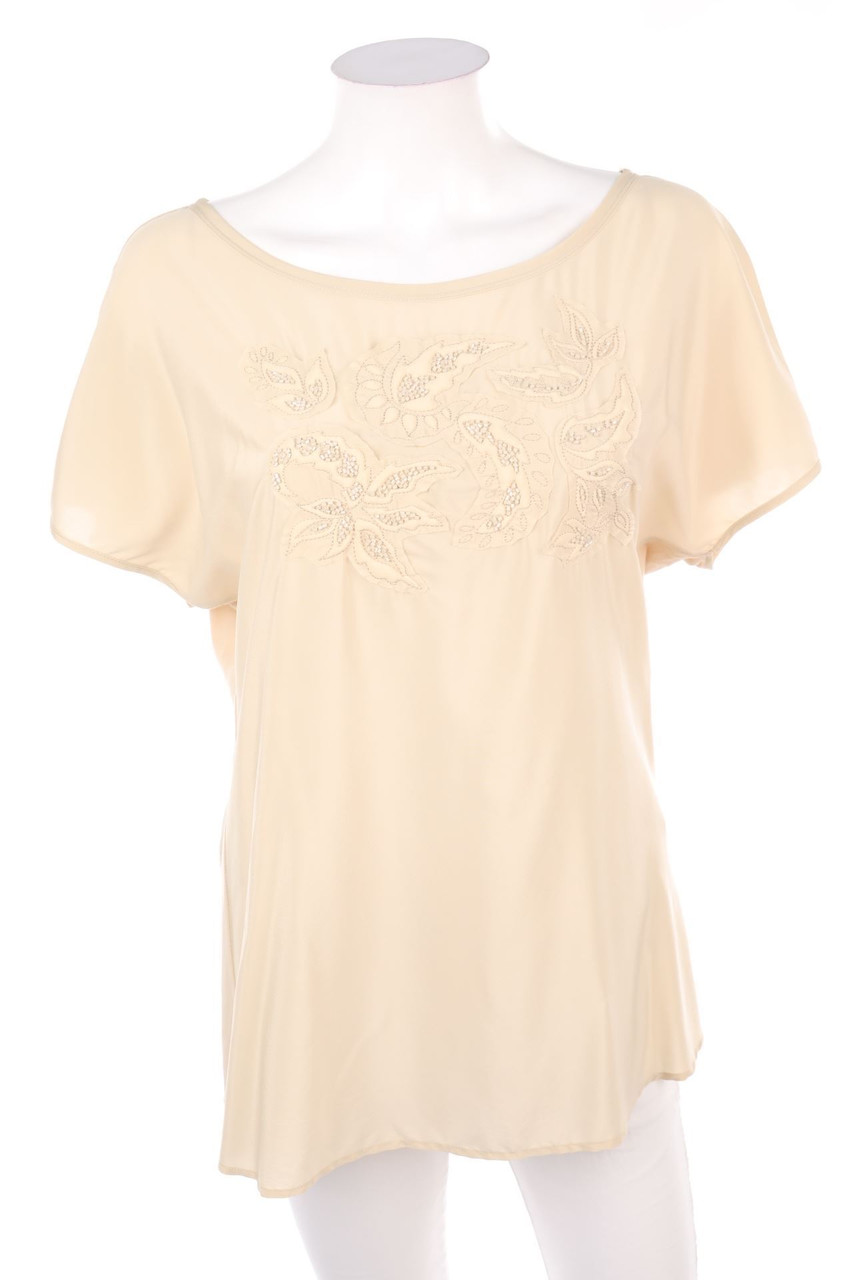 Laurèl - Kurzarm-Shirt mit Perlen - D 40