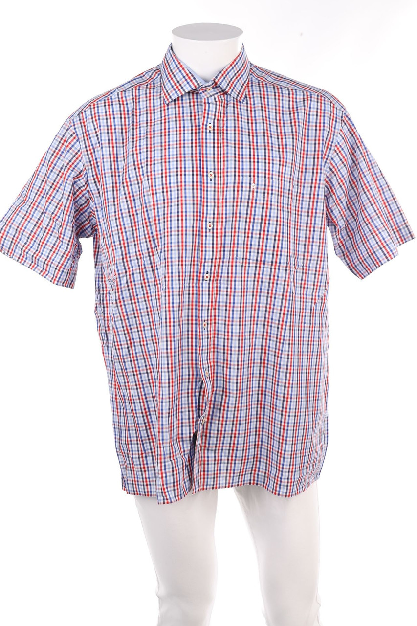 eterna - Kurzarm-Hemd mit Karo-Muster - XL