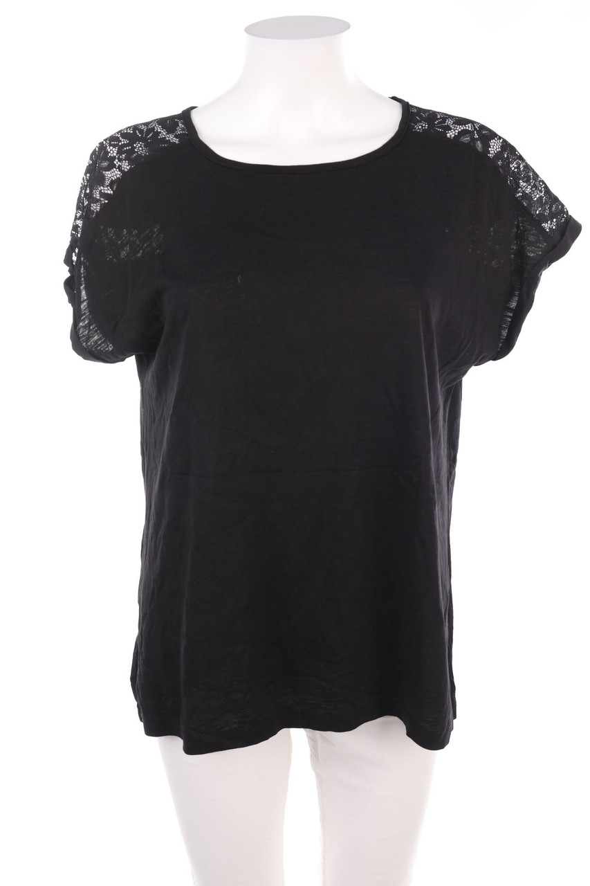 blue motion - Kurzarm-Shirt mit Spitzen-Einsatz - L