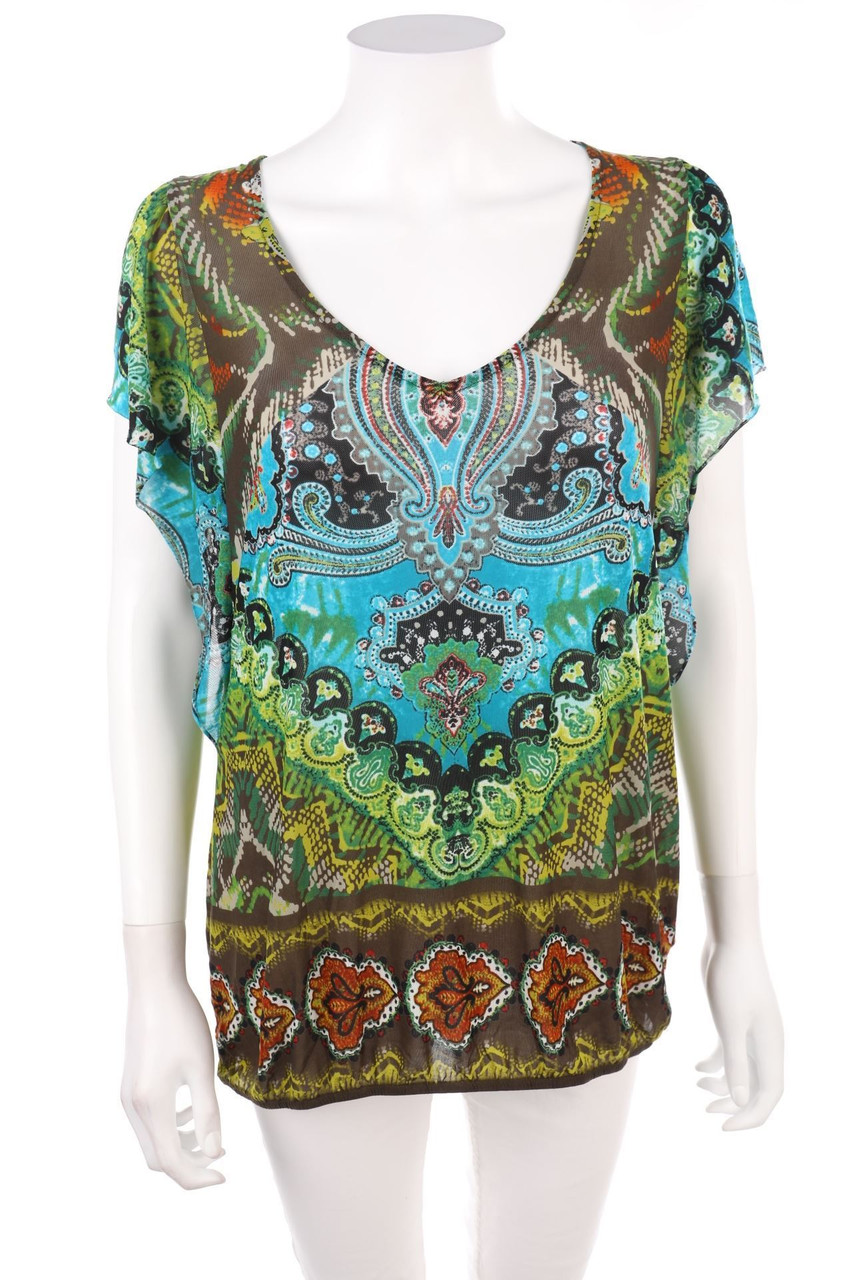 TAIFUN - Kurzarm-Shirt mit Muster - D 42