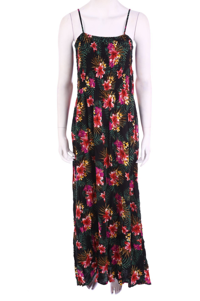 Ohne Label - Maxi-Kleid mit Blumen-Print - D 38