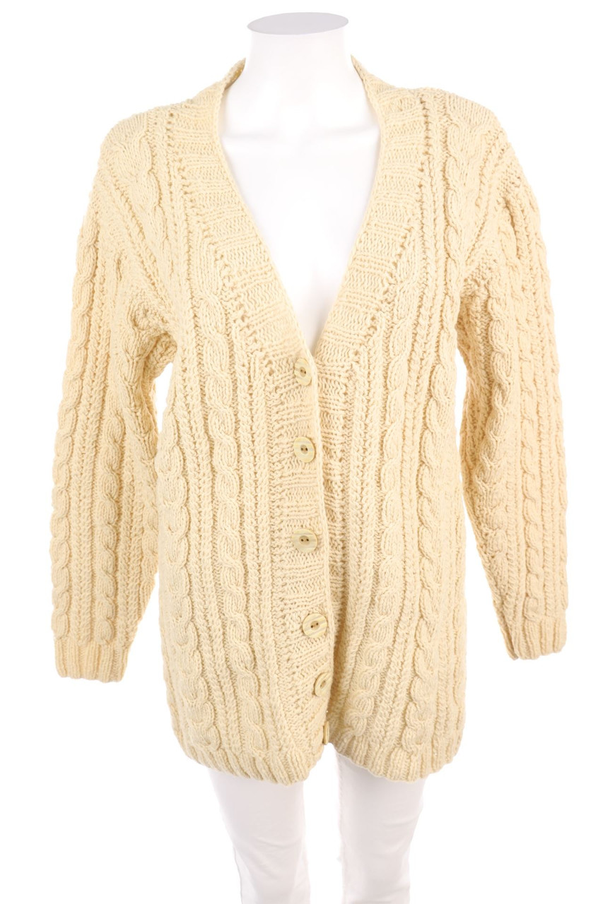 Ohne Label - Cardigan mit Zopf-Muster - L