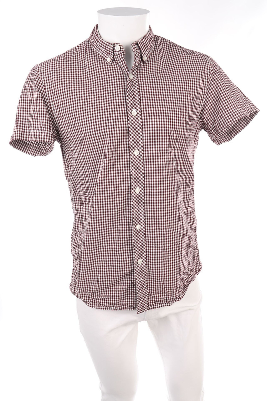 TOM TAILOR Denim - Kurzarm-Hemd mit Karo-Muster - M