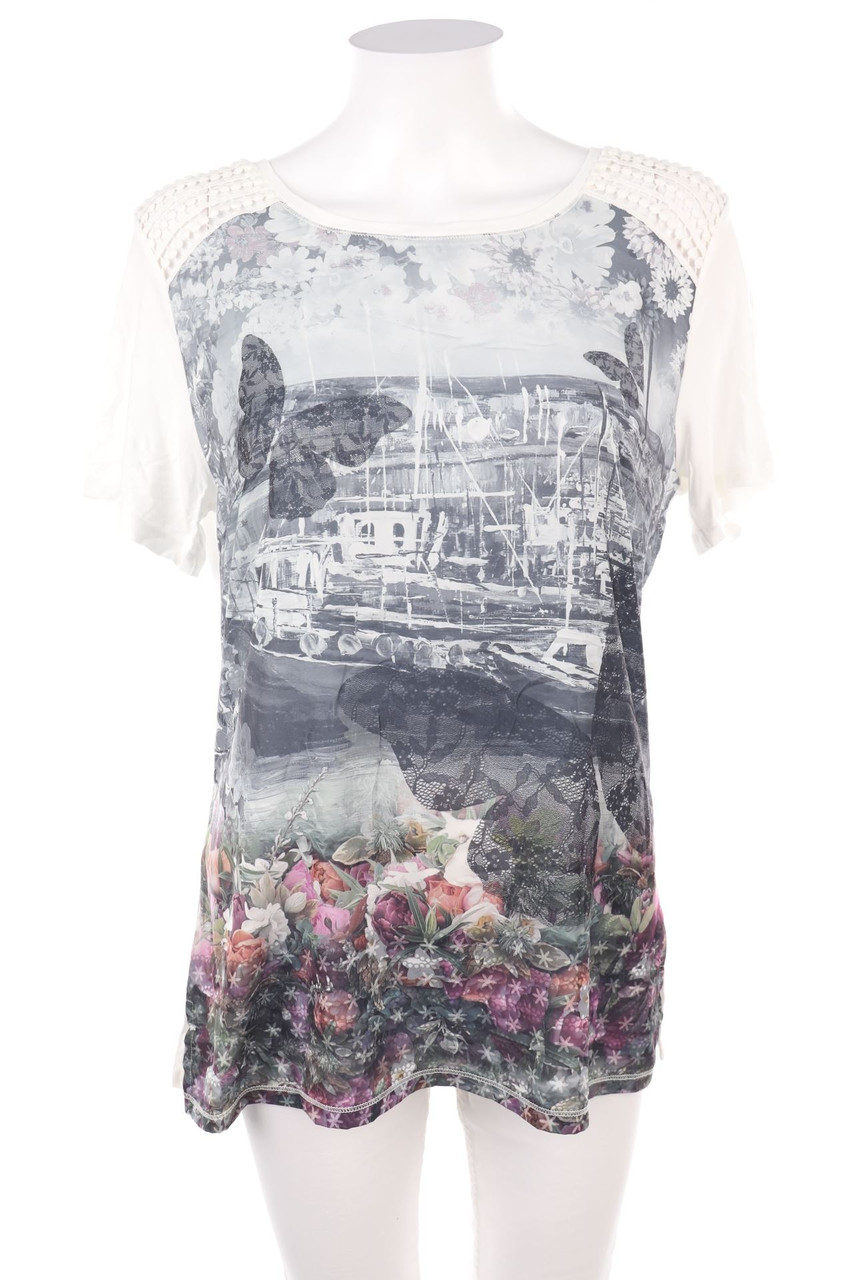 Charles Vögele - Kurzarm-Shirt mit Print - M