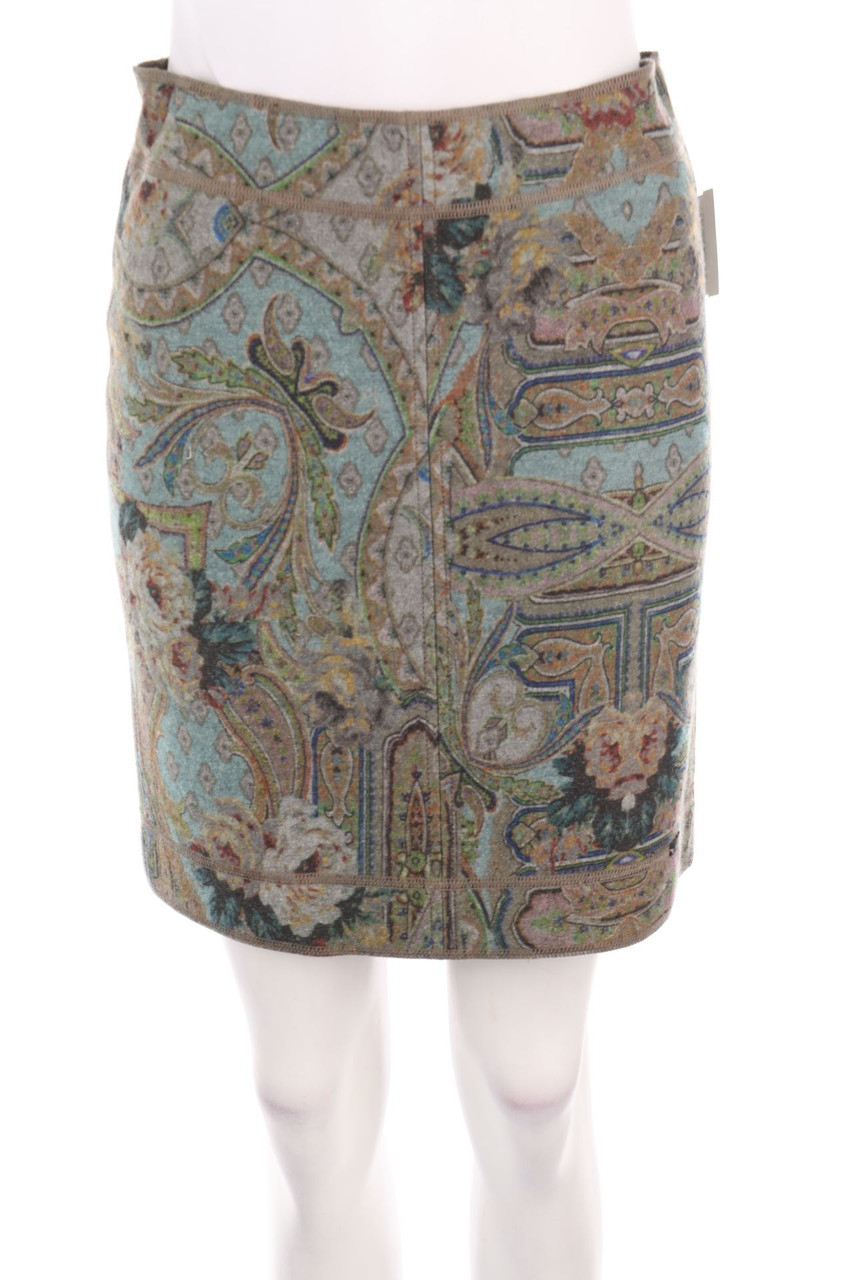 MARC CAIN - Rock aus Schurwolle mit Muster - D 36