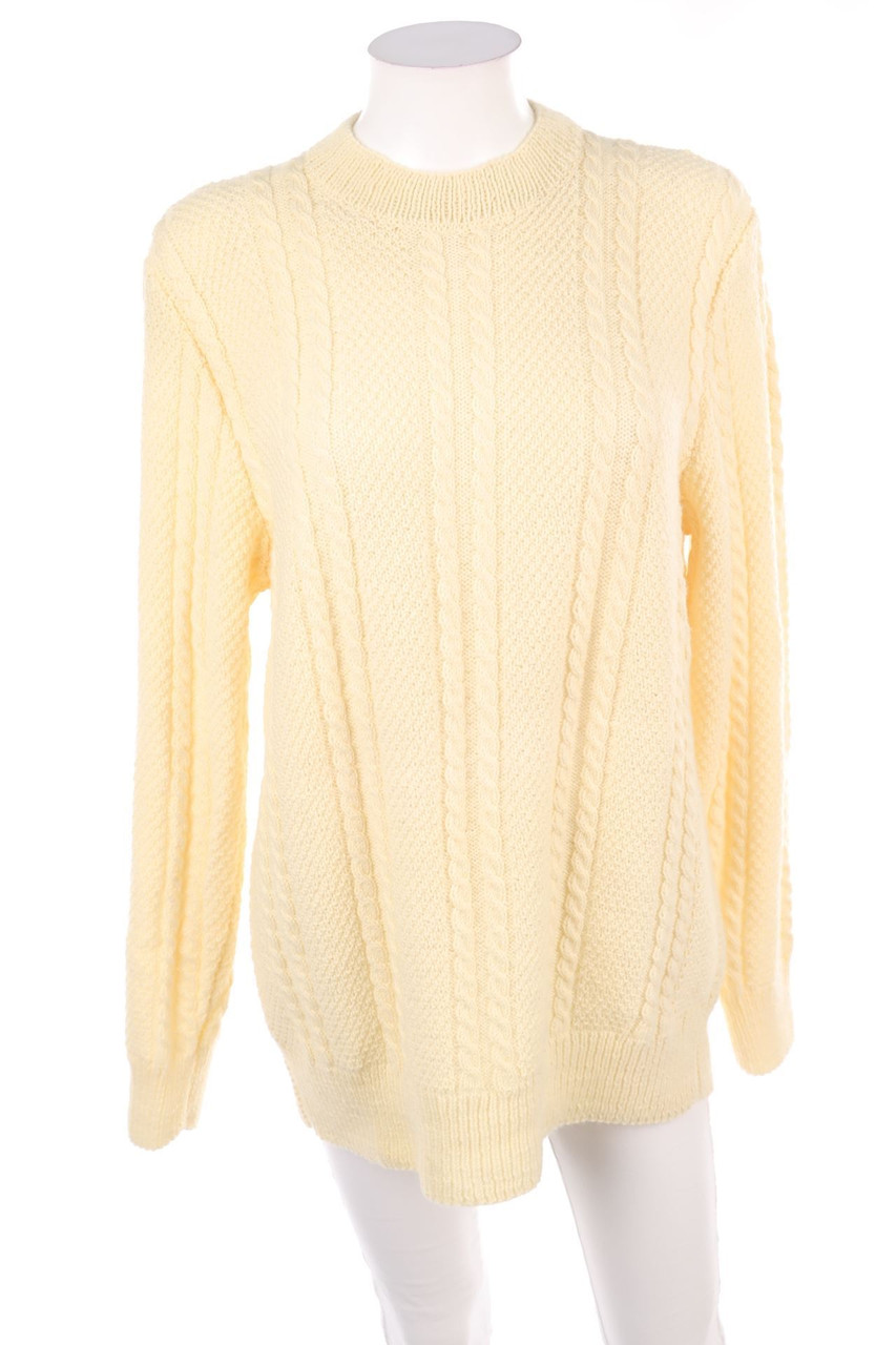 Ohne Label - Strick-Pullover mit Zopf-Muster - D 46