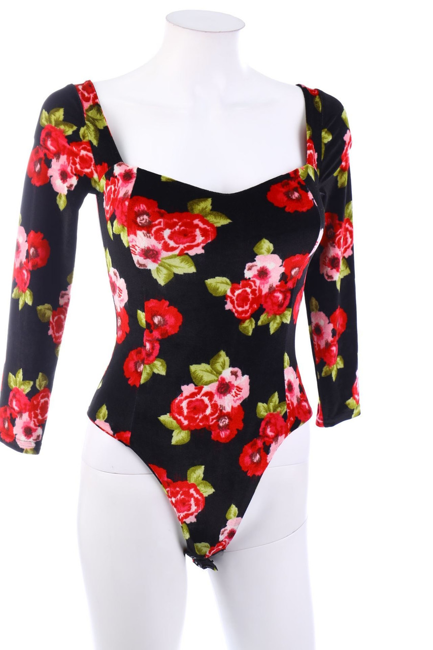Karavan - Samt-Body mit Blumen-Print - D 32