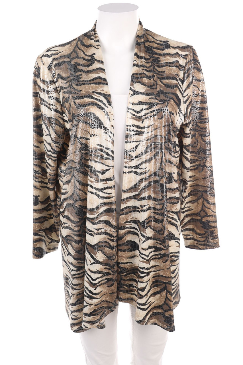 Ohne Label - Cardigan mit Animal-Print - M