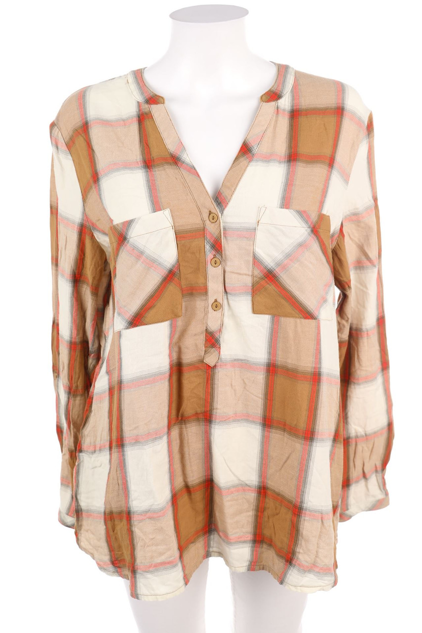 ESPRIT de corp - Bluse mit Karo-Muster - D 44