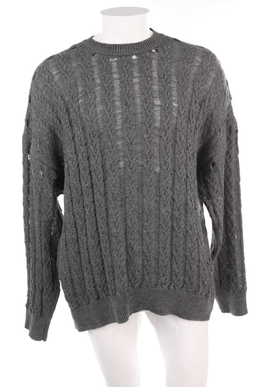 boohooMAN - Pullover mit Zopf-Muster - L