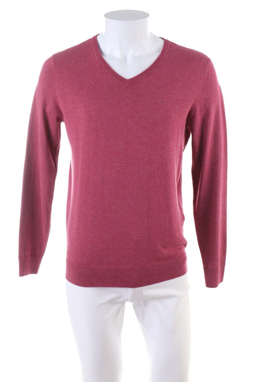 TOM TAILOR - Baumwoll-Strick-Pullover mit V-Neck - M