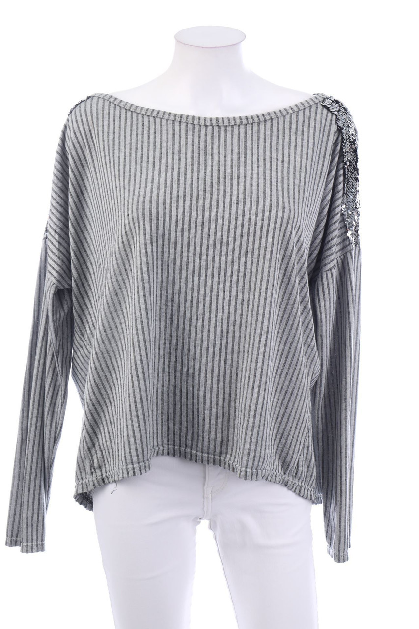 SECONDHAND - Batwing-Shirt mit Pailletten - M