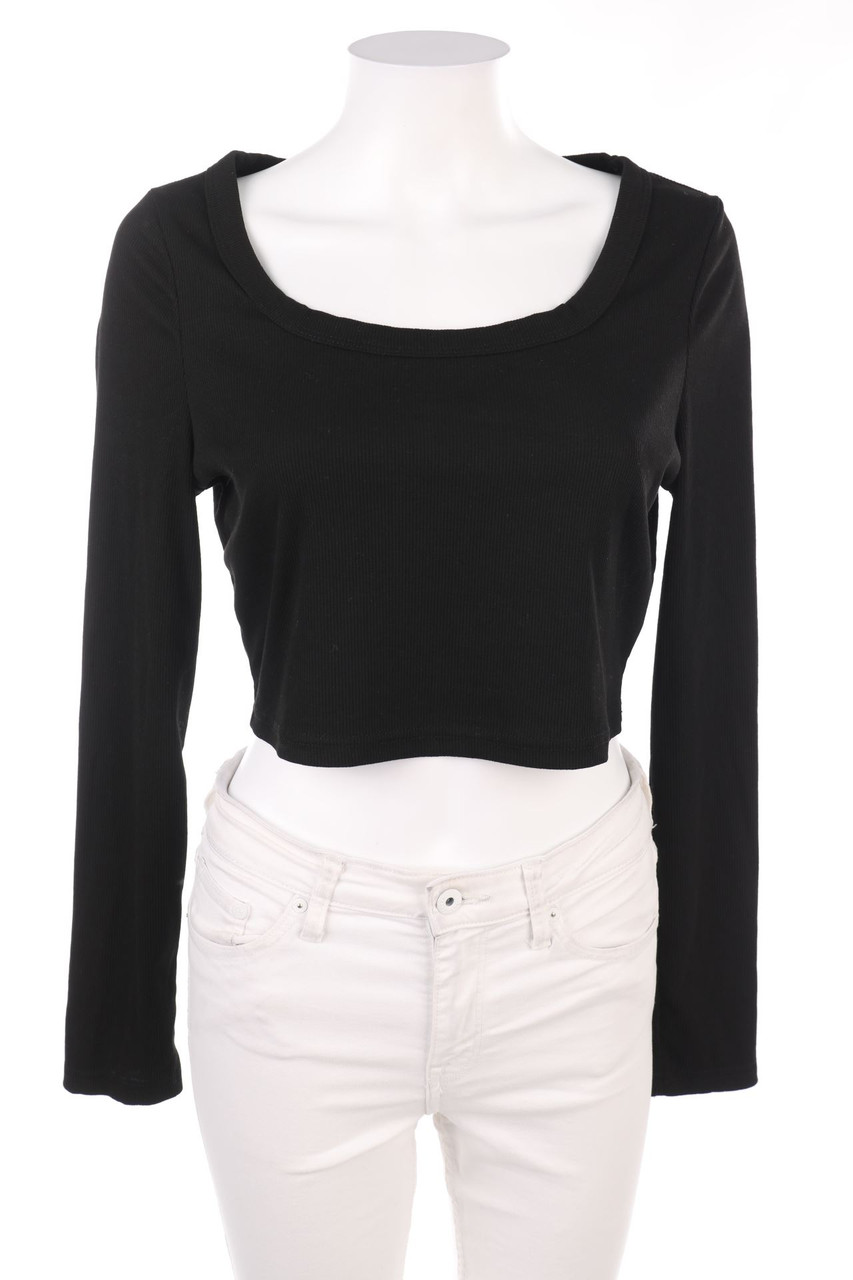 SHEIN - Cropped-Longsleeve-Shirt - L