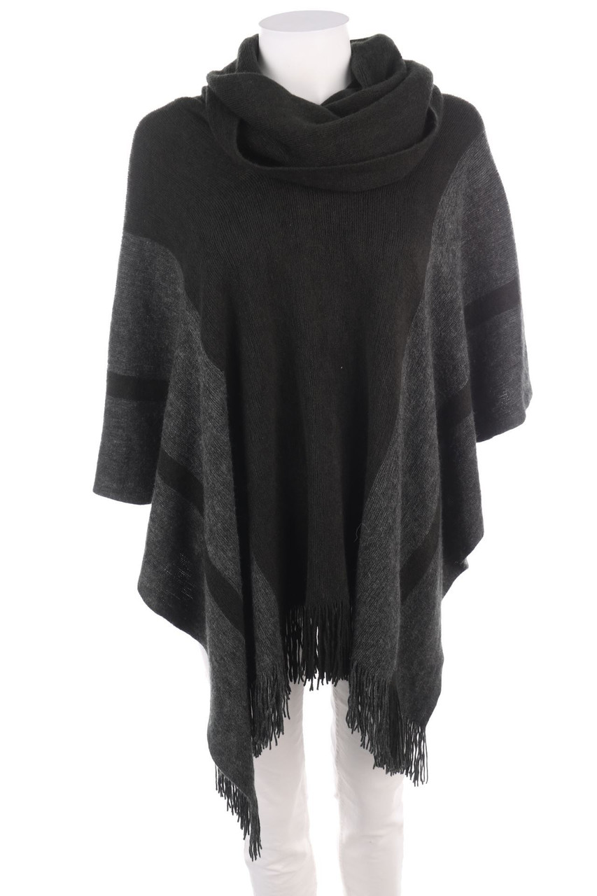 Ohne Label - Poncho mit Fransen - ONE SIZE
