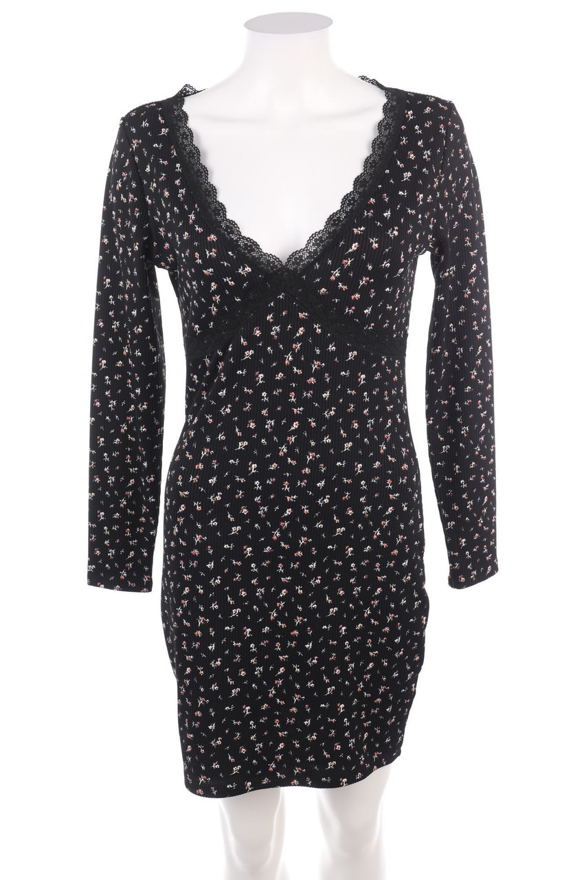 Ohne Label - Minikleid mit Blumen-Print - D 36