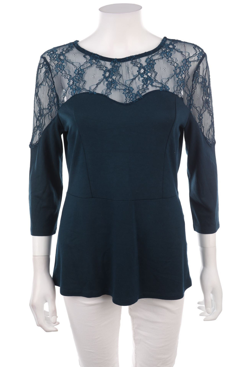 orsay - Shirt mit Spitzen-Einsatz - D 42