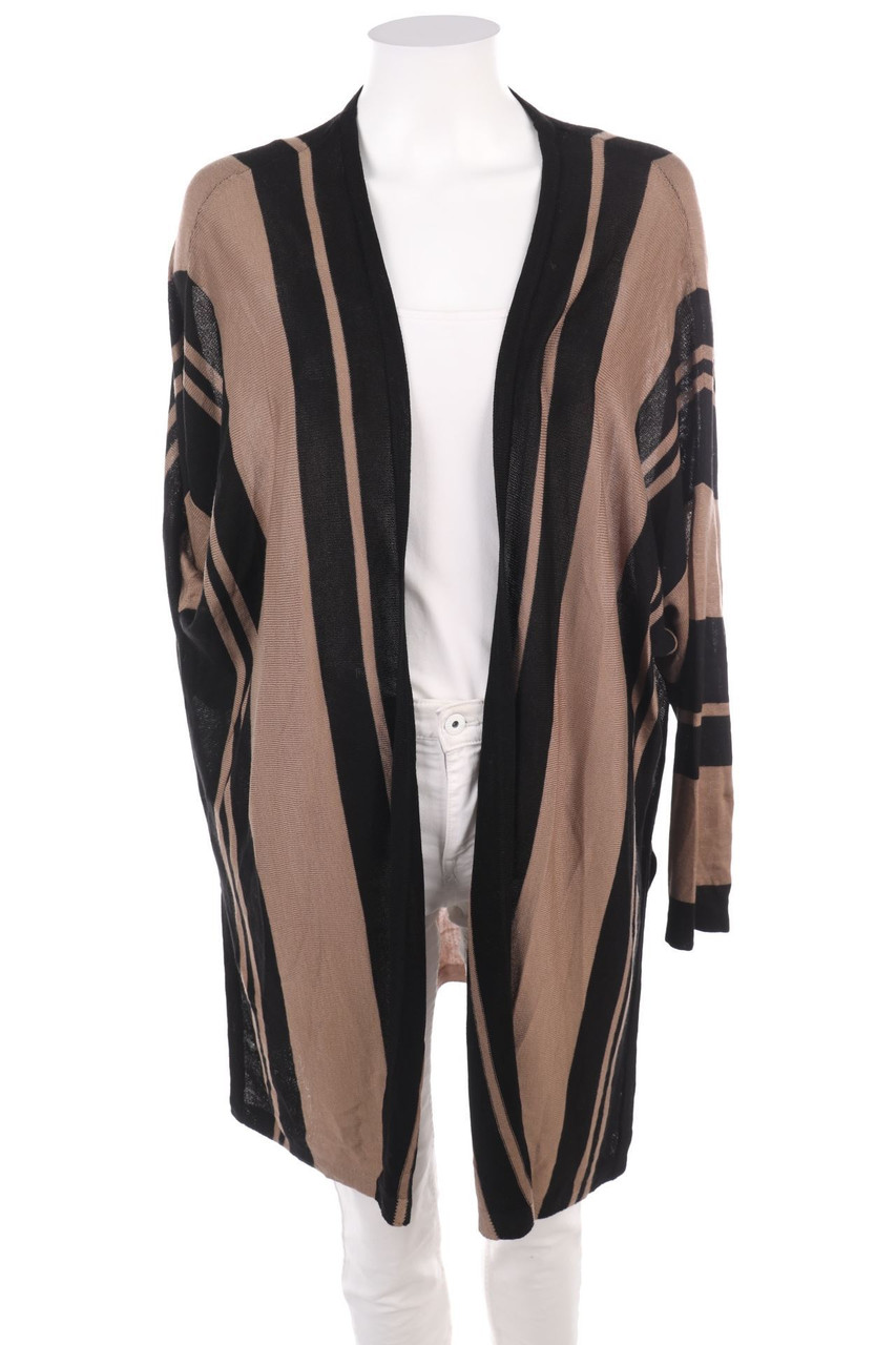 Ohne Label - Streifen-Cardigan mit überschnittener Schulter - ONE SIZE