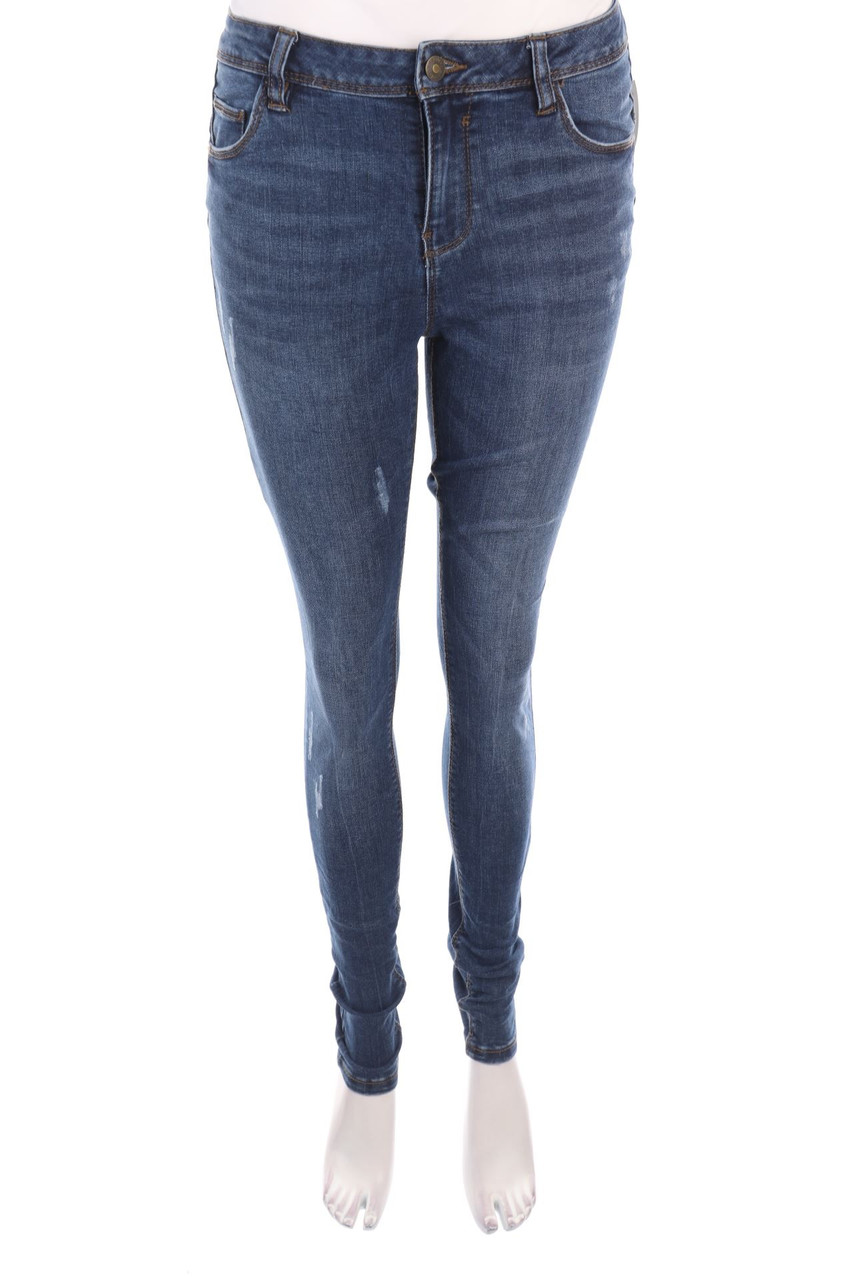 Denim Co. - Distressed Skinny-Jeans - L