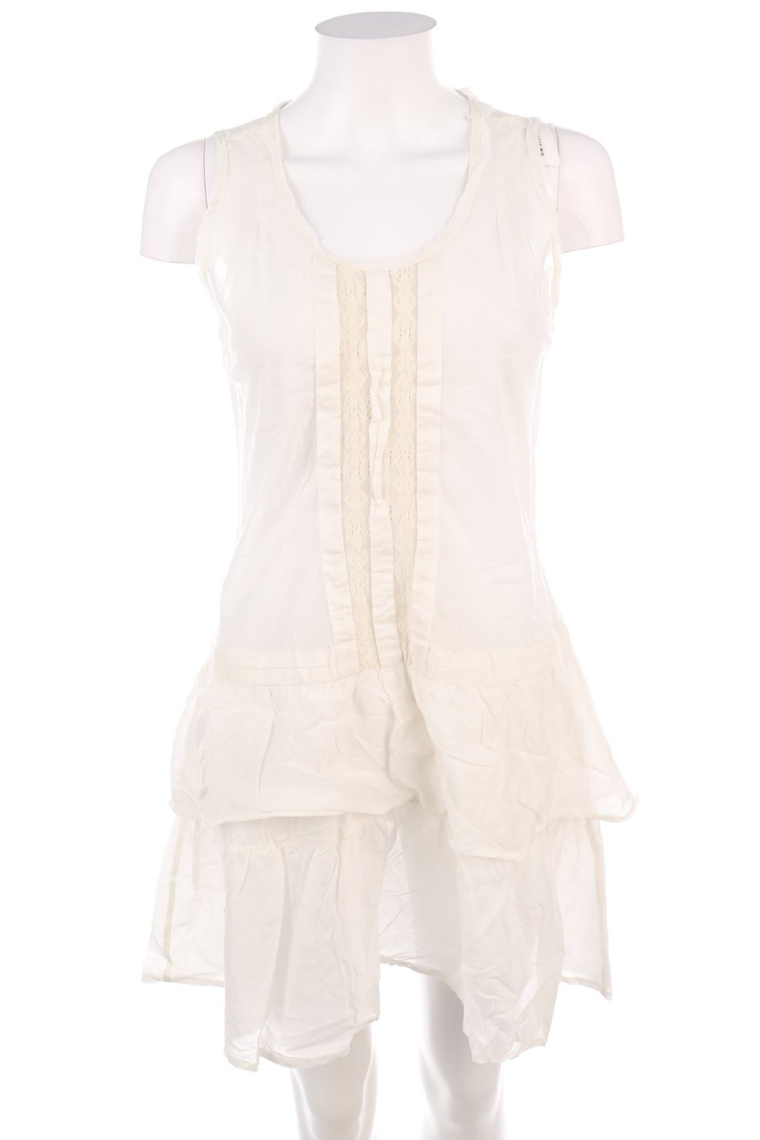 JEAN´S WEST - Volants-Kleid mit Spitzen-Einsatz - D 34