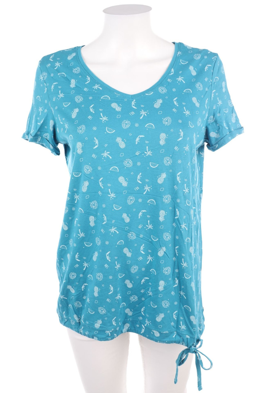 Ohne Label - Kurzarm-Shirt mit Print - D 40