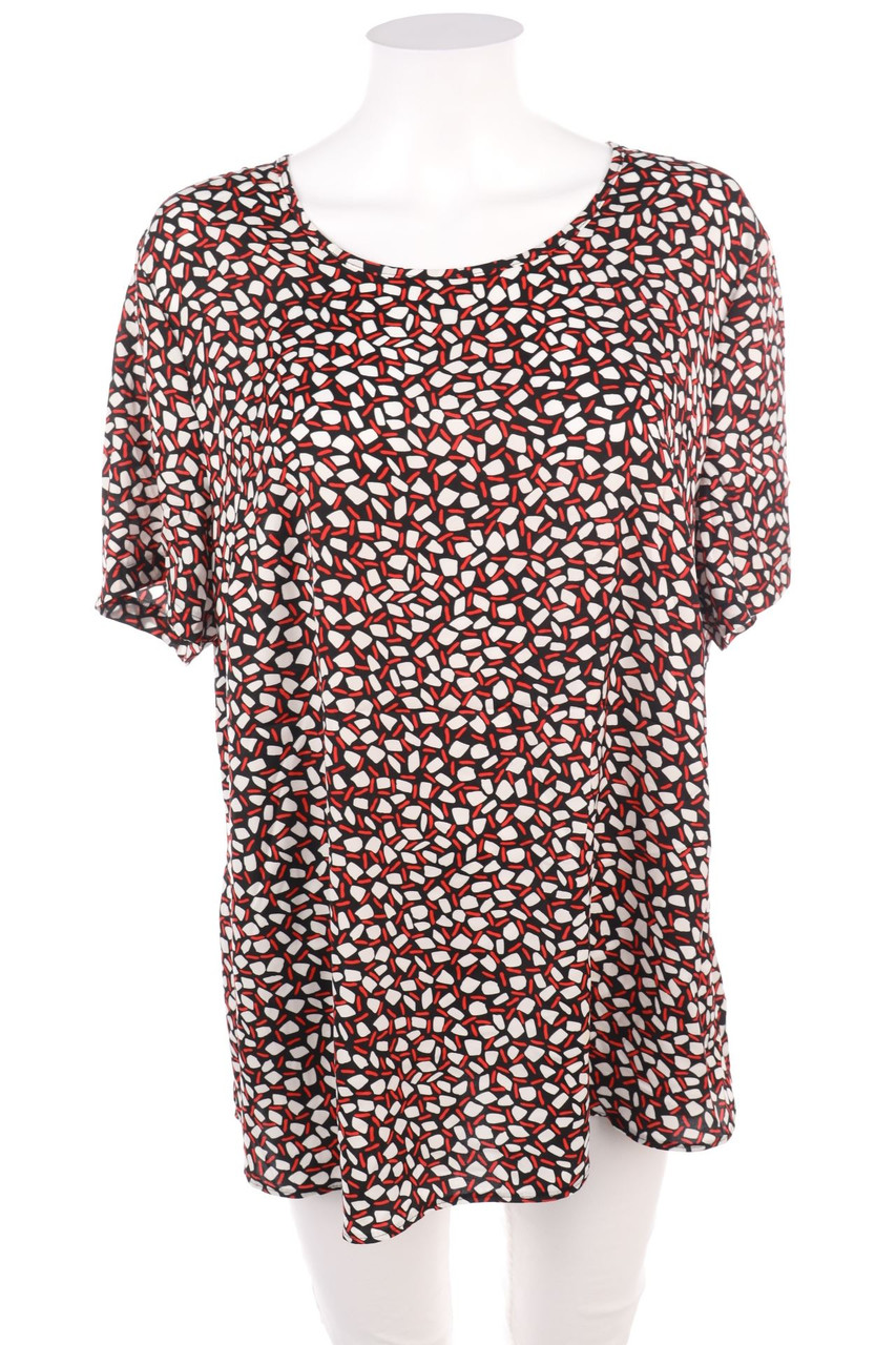 GERRY WEBER - Kurzarm-Bluse mit Muster - D 48