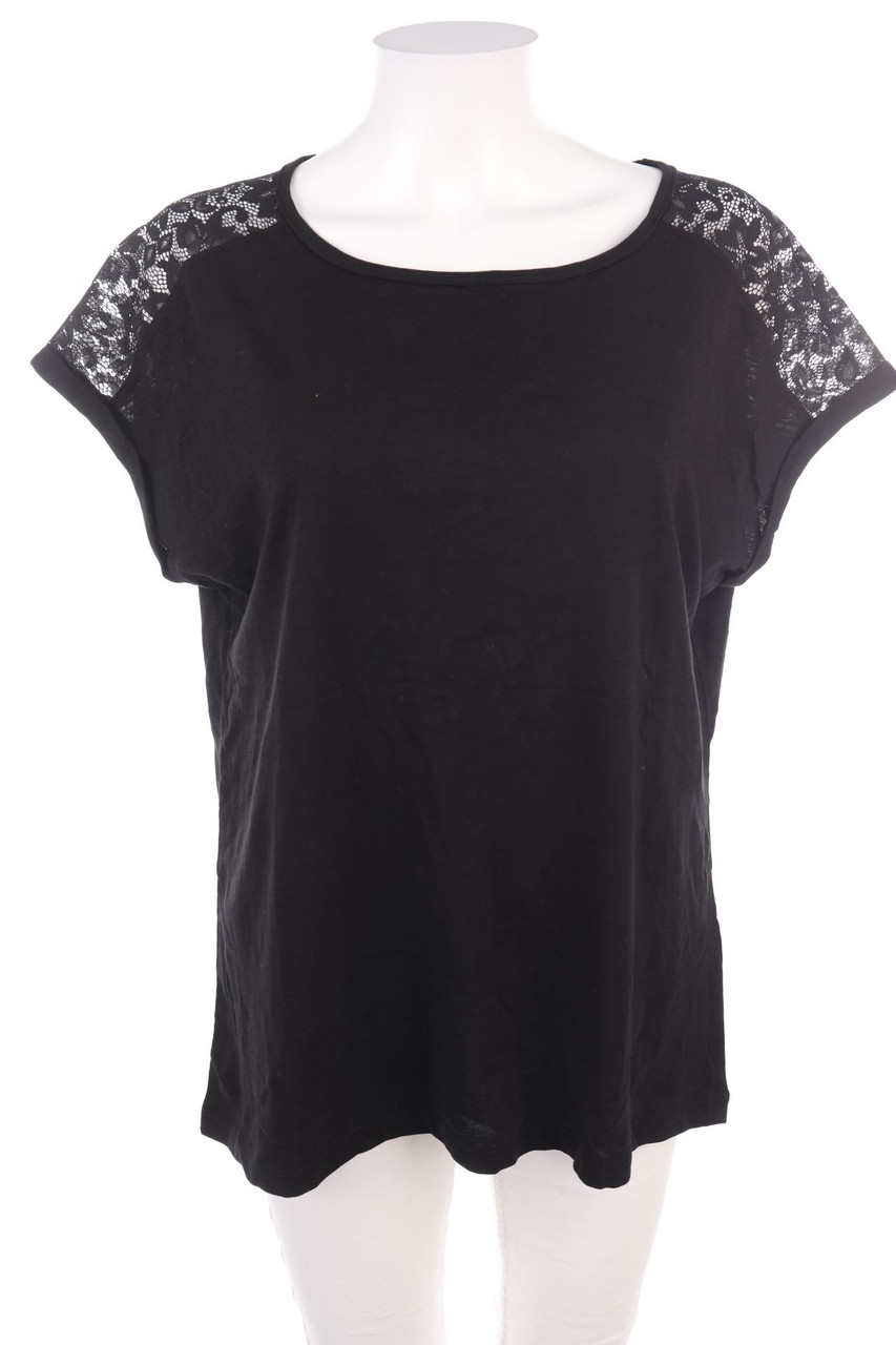 blue motion - Kurzarm-Shirt mit Spitze - L