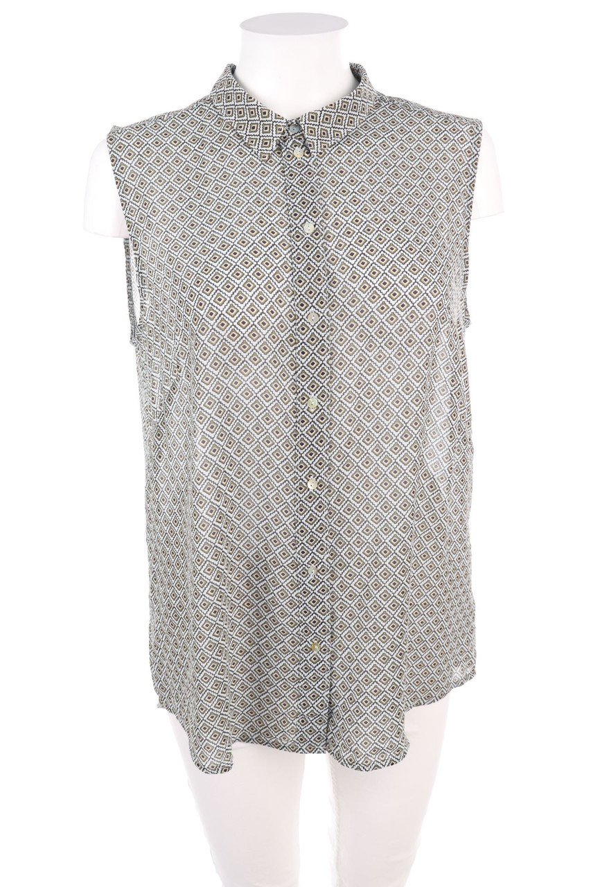 H&M - ärmellose Hemd-Bluse mit Muster - D 42-44