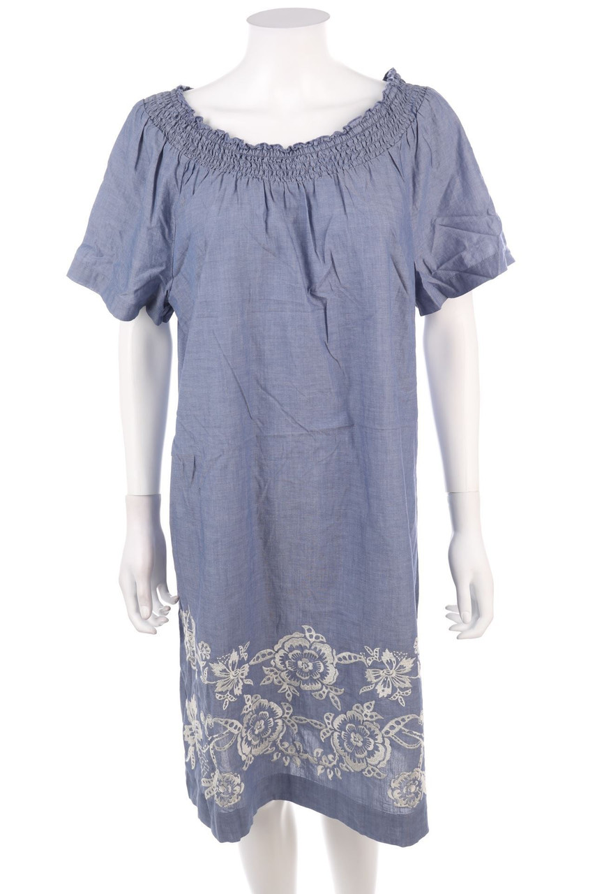 TALBOTS - Carmen-Kleid mit Stickereien - D 44