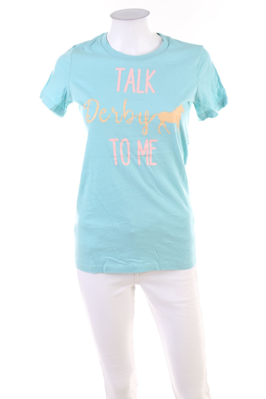 SECONDHAND - Kurzarm-Shirt mit Statement-Print - L