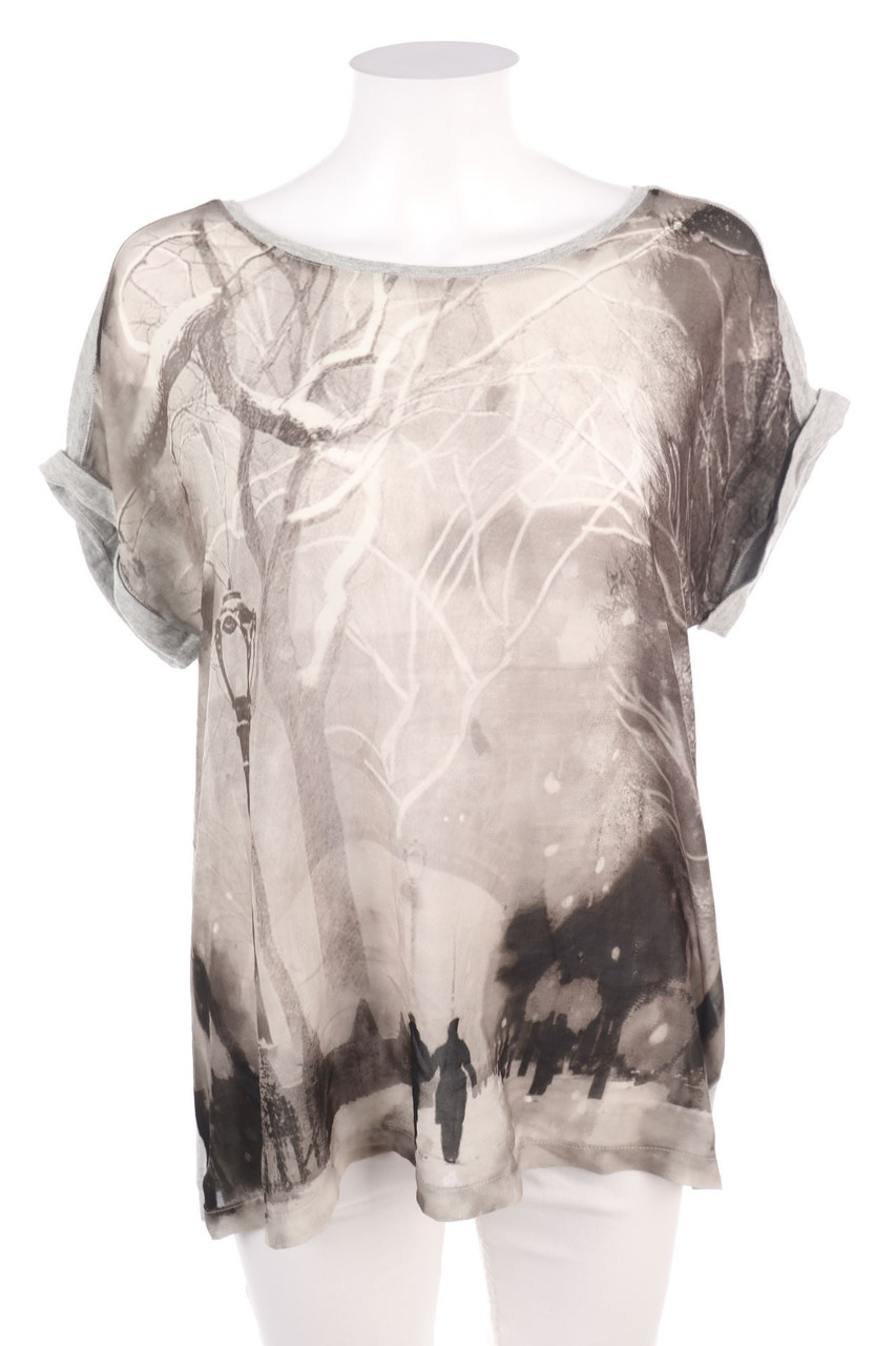 TAIFUN - Kurzarm-Shirt mit Print - D 42