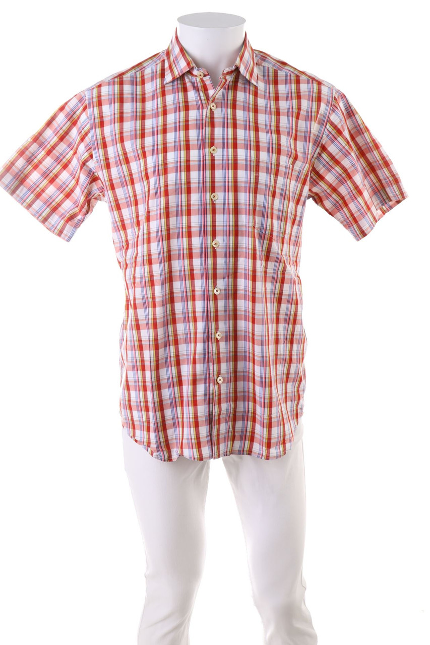 NAVYBOOT - Kurzarm-Hemd mit Karo-Muster - M