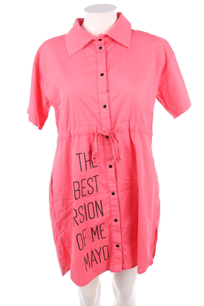 Mayo Chix - Blusenkleid mit Statement-Print - XXL
