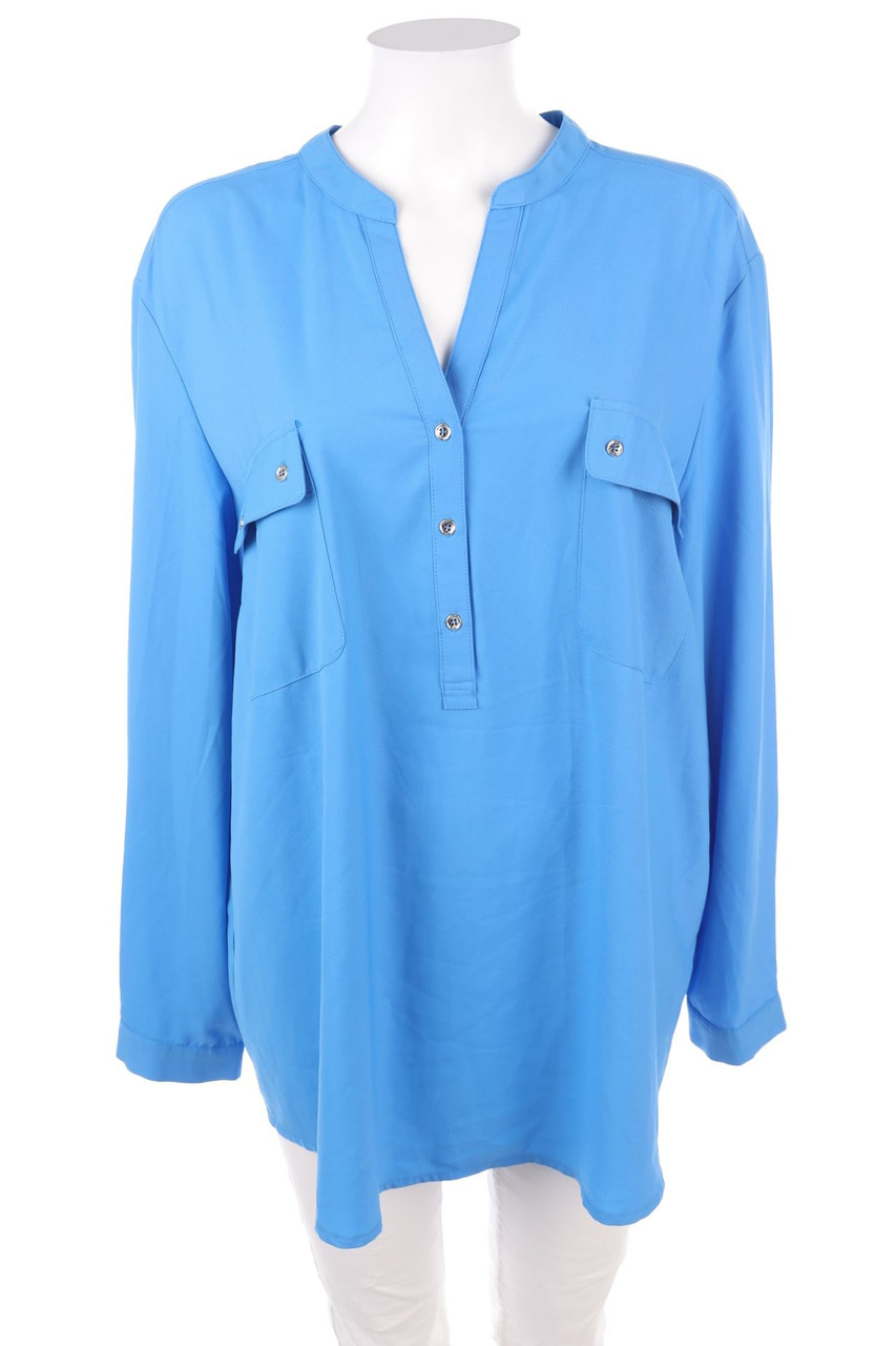 ISLE - Bluse mit aufgesetzten Taschen - D 48