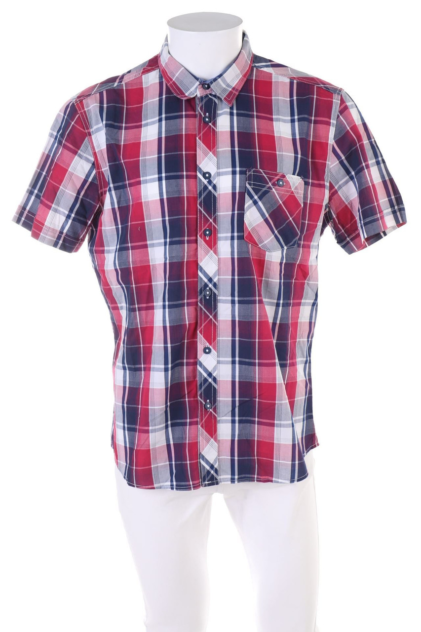 Ohne Label - Kurzarm-Hemd mit Tartan-Muster - 54