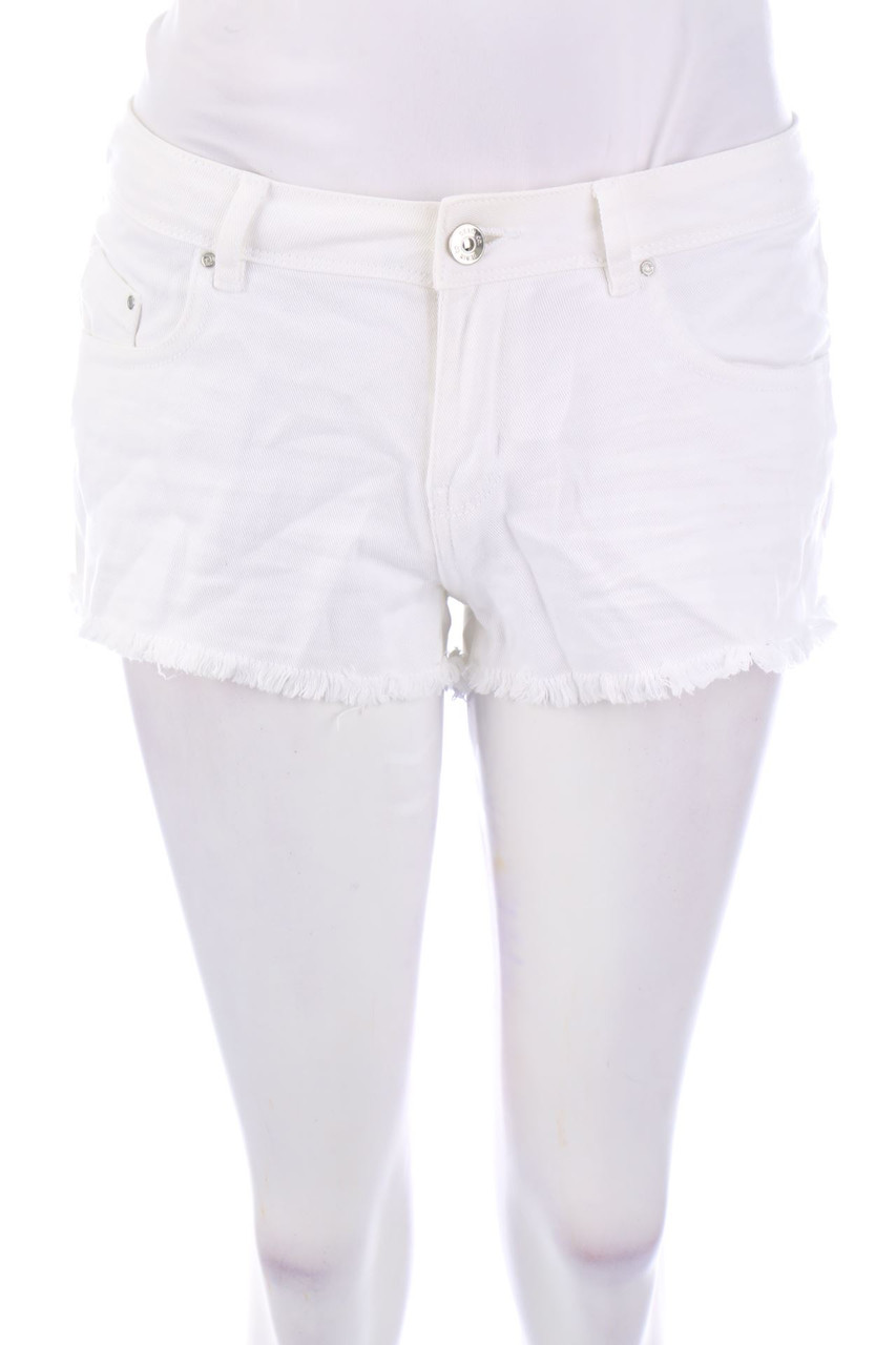 Denim & Co. - Distressed Jeans-Shorts - M