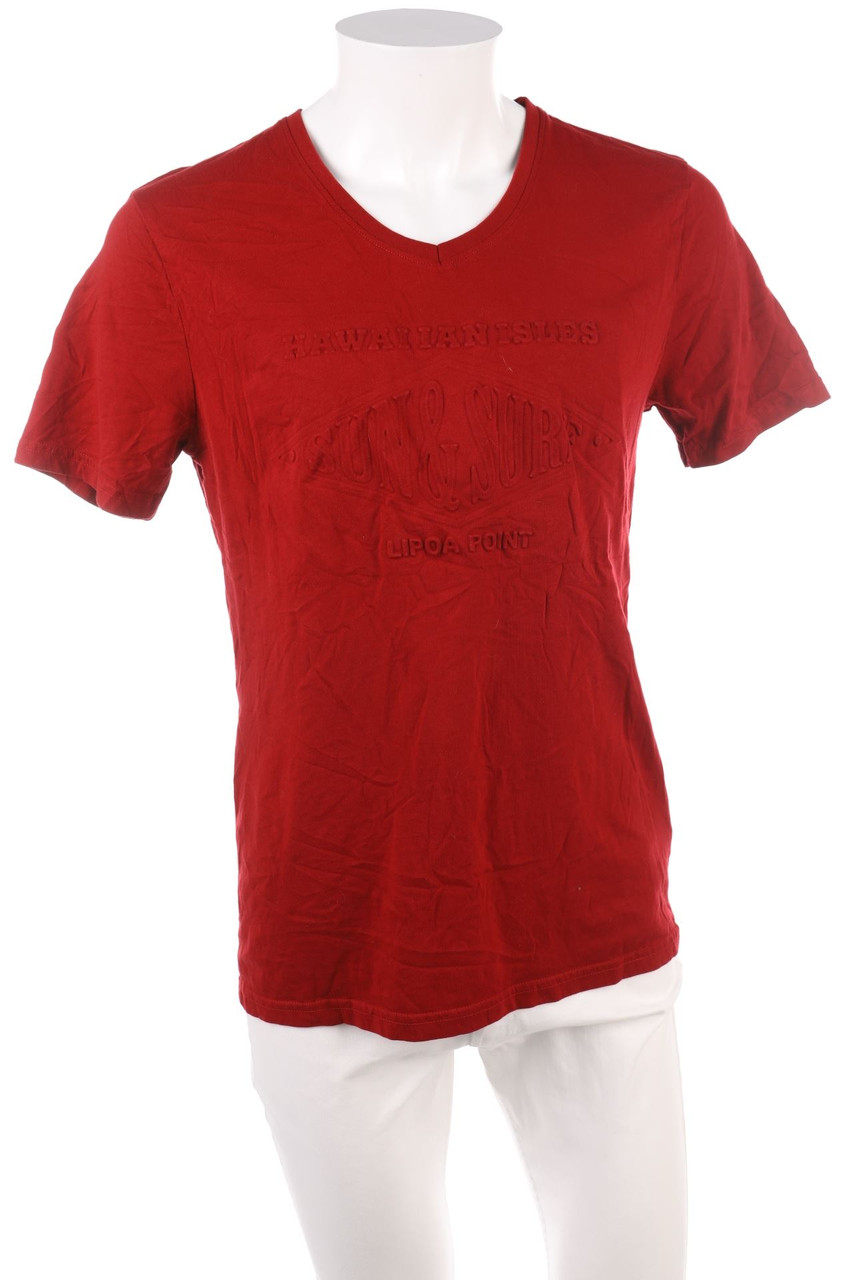 HANBURY - T-Shirt mit V-Neck aus Baumwolle - XL