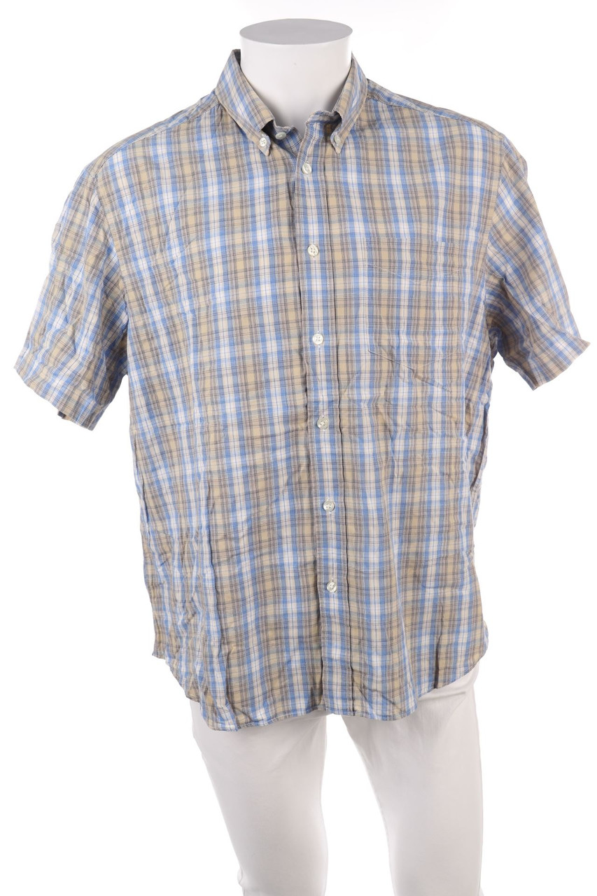 M&S COLLECTION - Kurzarm-Hemd mit Karo-Muster - XL