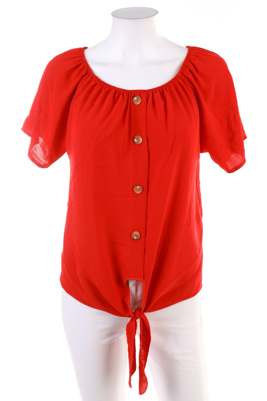 Ohne Label - Kurzarm-Bluse - M