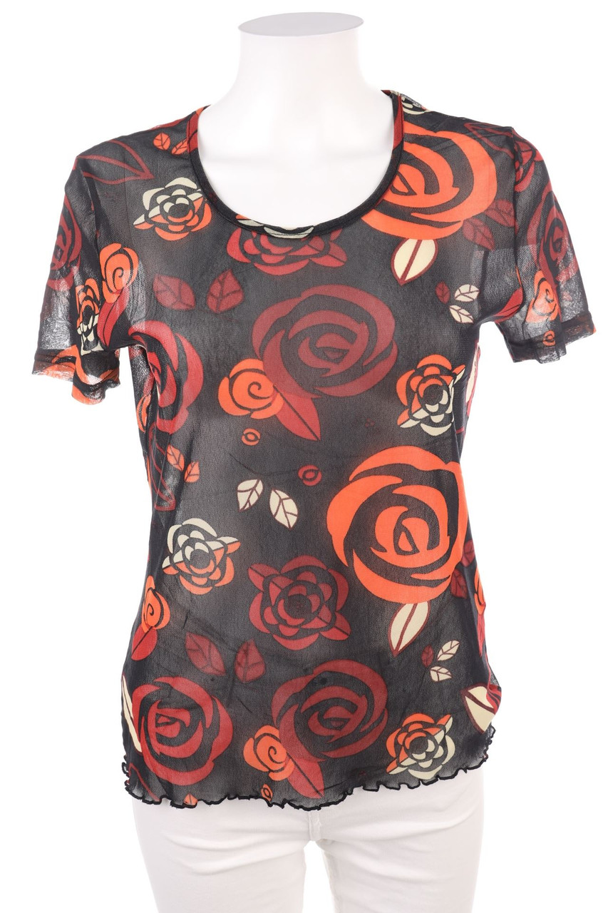 s.Oliver - Kurzarm-Shirt mit Blumen-Print - XL