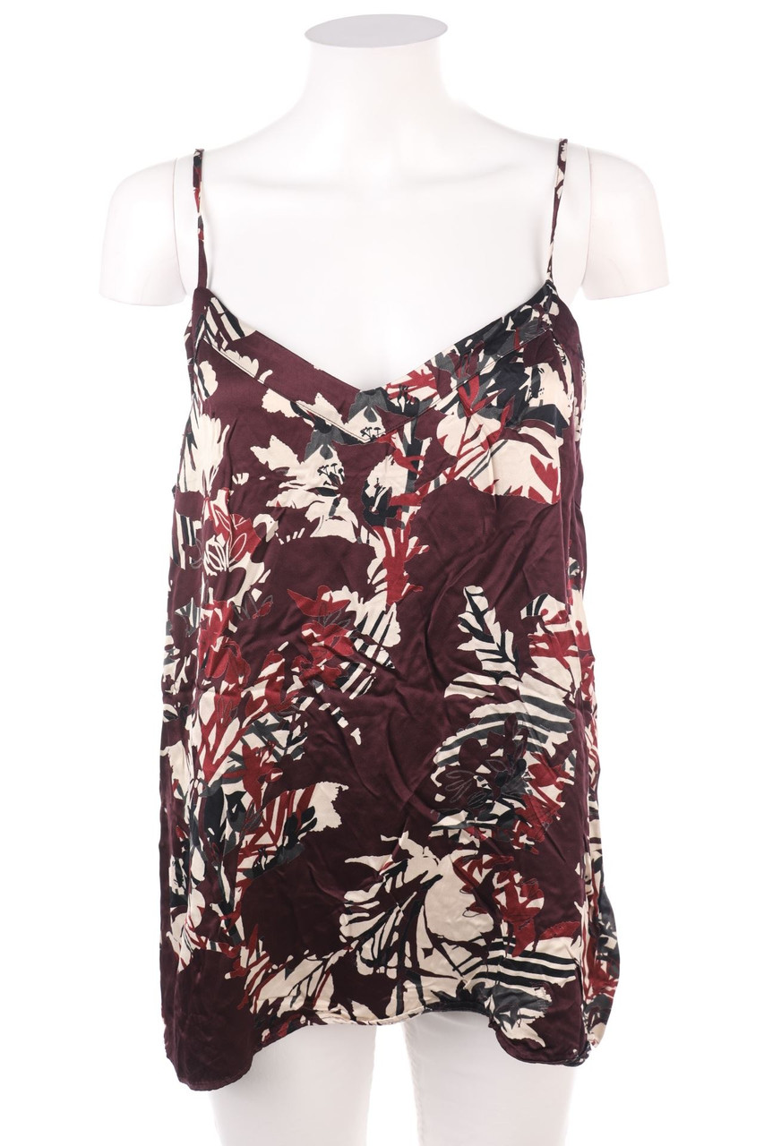 OPUS - Satin-Blusentop mit floralem Muster - D 42