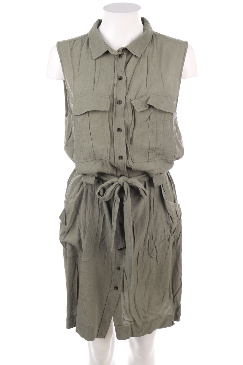 Ohne Label - Blusenkleid mit aufgesetzten Taschen - D 42