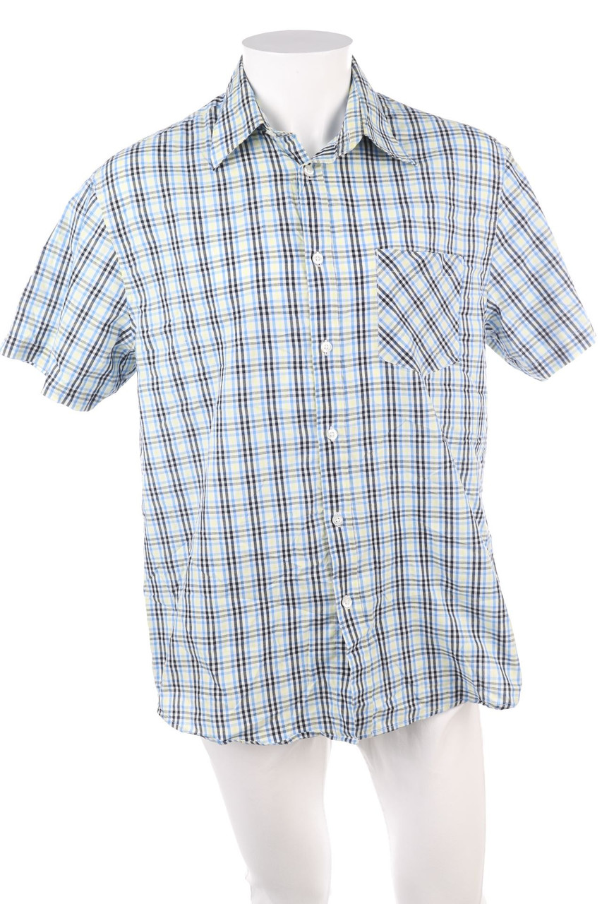 REWARD - Kurzarm-Hemd mit Karo-Muster - L