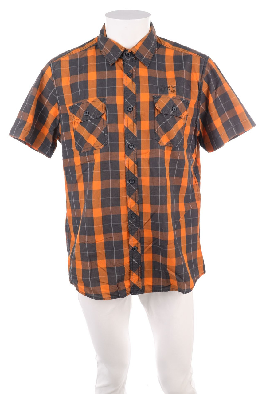 C&A - Kurzarm-Hemd mit Karo-Muster - L